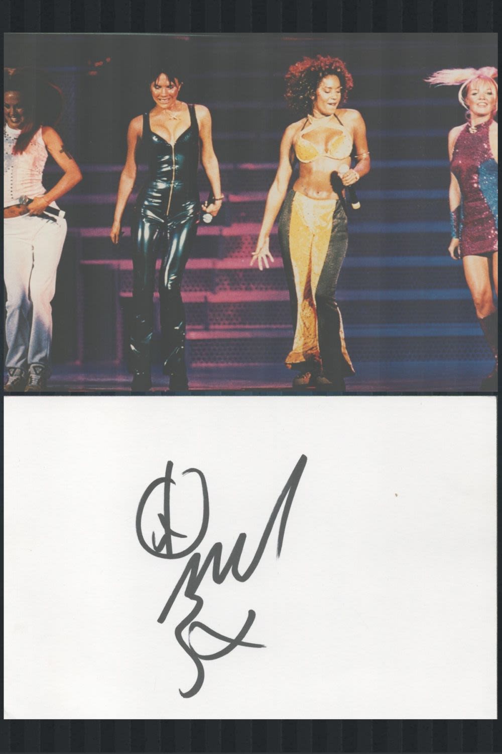 Lot 226: Mel B Spice Girl Signed 5x3 inch White...