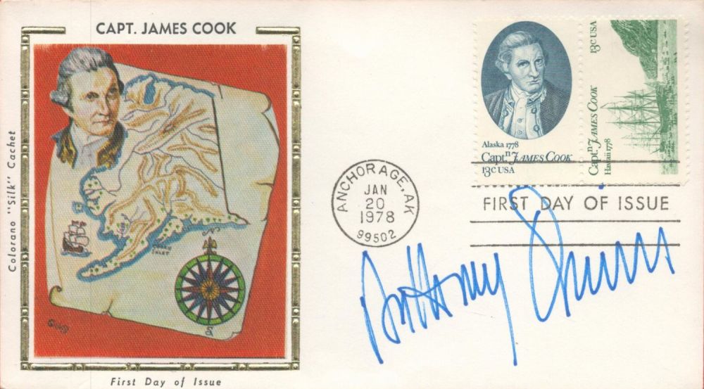 Lot 234: Actor Anthony Quinn Signed On Capt James Cook...