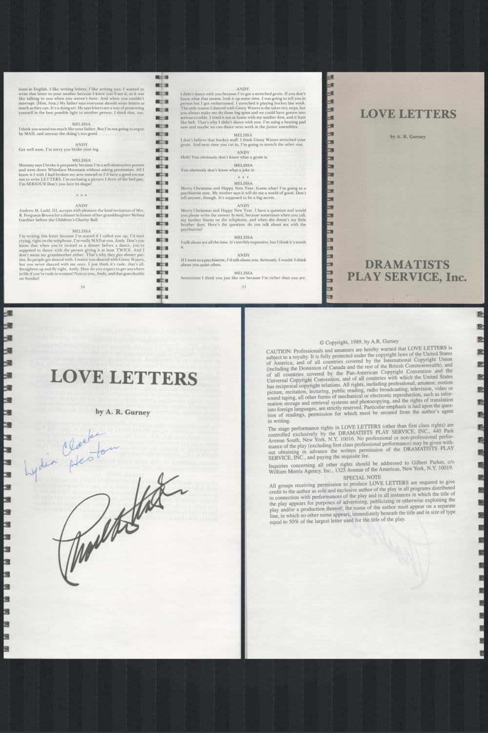 Lot 239: Charlton Heston and Wife Lydia Signed Paperback book...