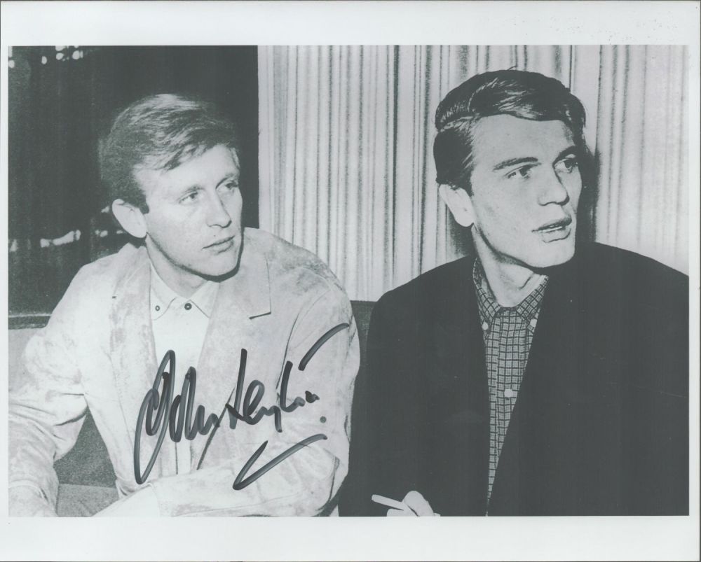 Lot 241: Actor John Leyton Signed 10x8 inch Black and...