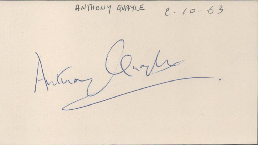 Lot 244: Actor Anthony Quale signed genuine signature autograph on...