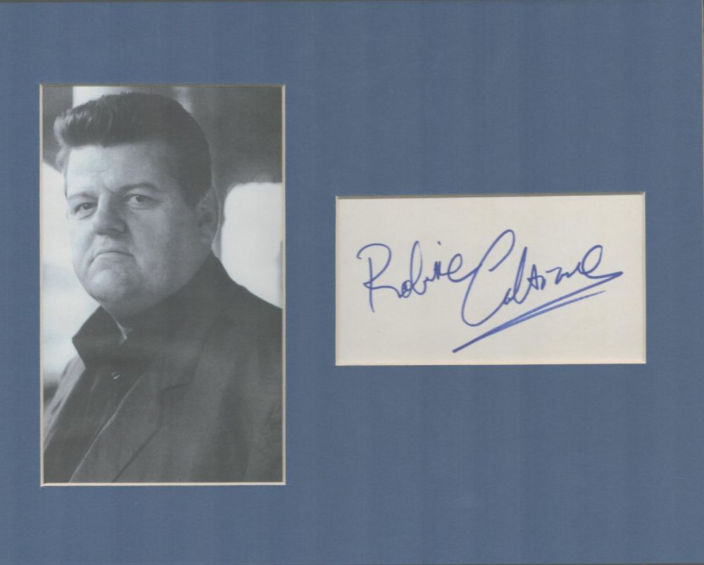 Lot 246: Scottish Actor Robbie Coltrane Signed White Signature Card...