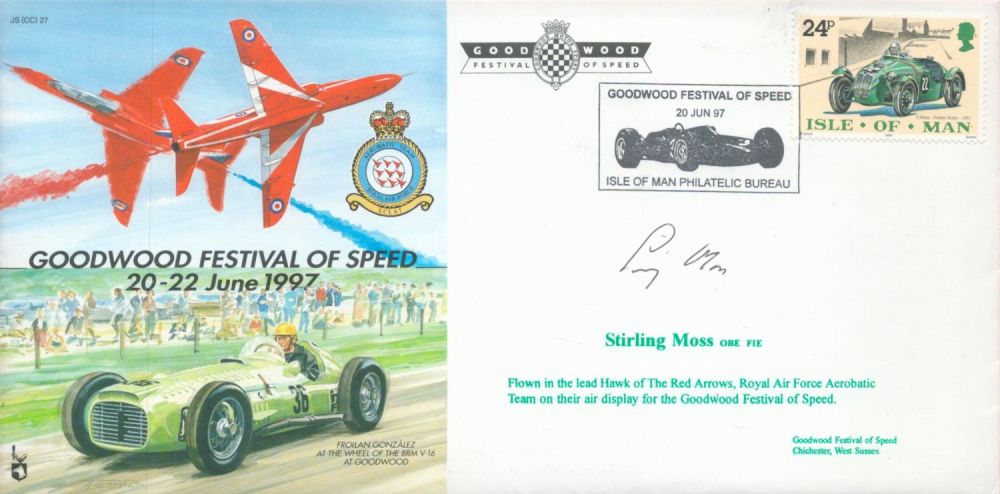 Lot 290: Motor Racing Stirling Moss Signed Goodwood Festival of...