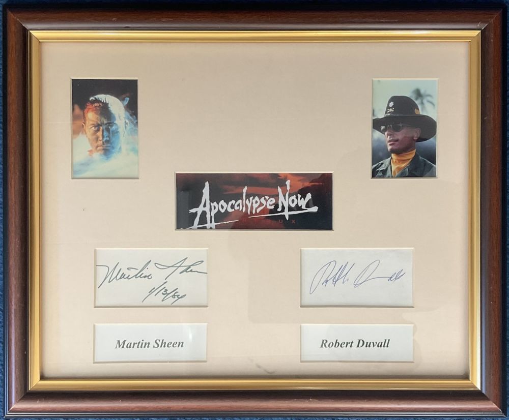 Lot 298: Actors Martin Sheen and Robert Duvall Signed Signature...