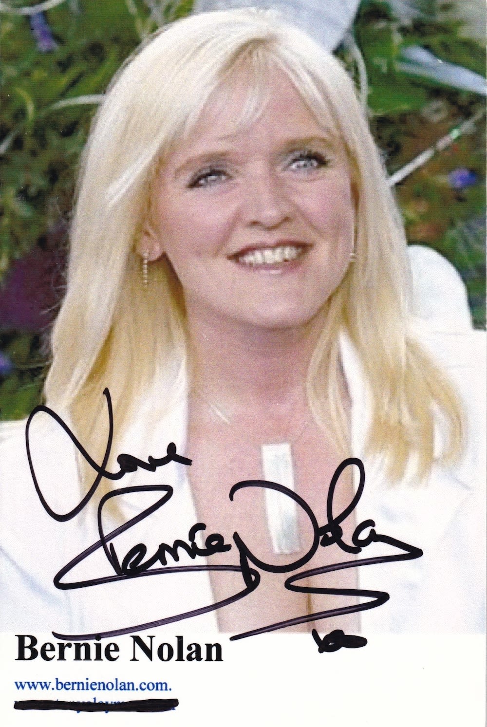 Lot 77: Bernie Nolan, The Nolans Band Member, 6x4 inch...