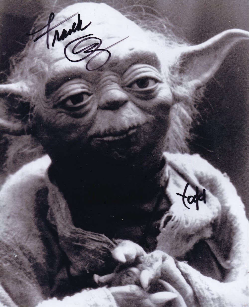 Lot 108: Frank Oz, Star Wars (Yoda), 10x8 Signed Photo....