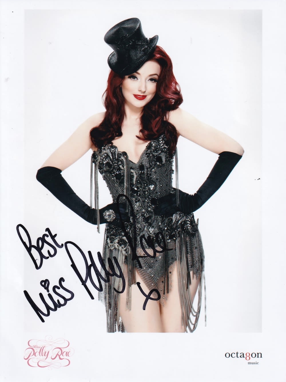 Lot 110: Polly Rae, Burlesque Performer, 8x6 inch Signed Photo....