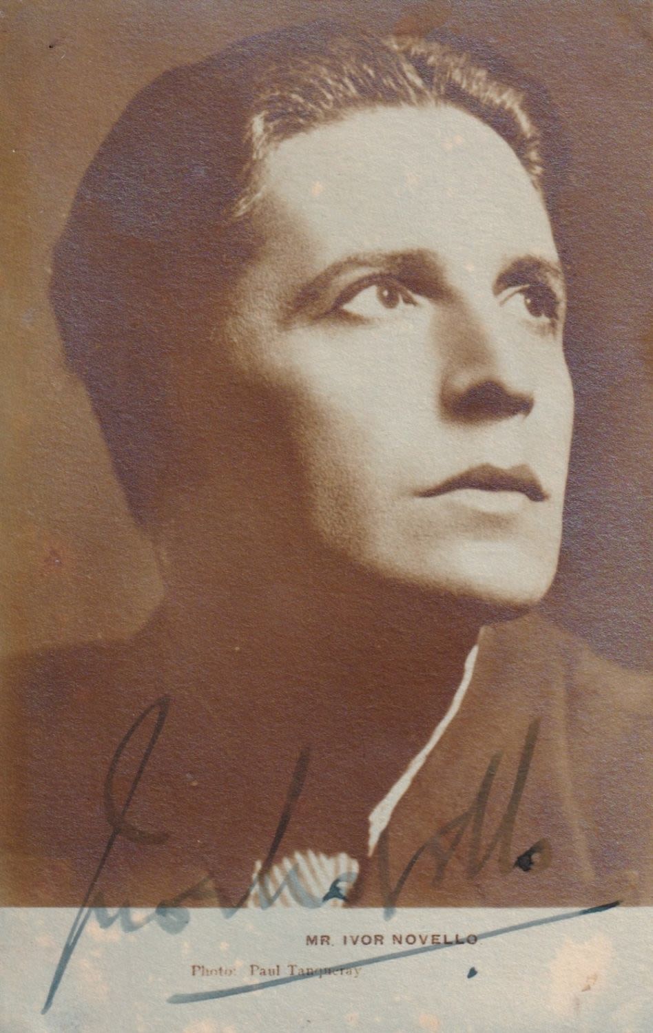 Lot 126: Ivor Novello, Actor & Composter, 6x4 inch Signed...