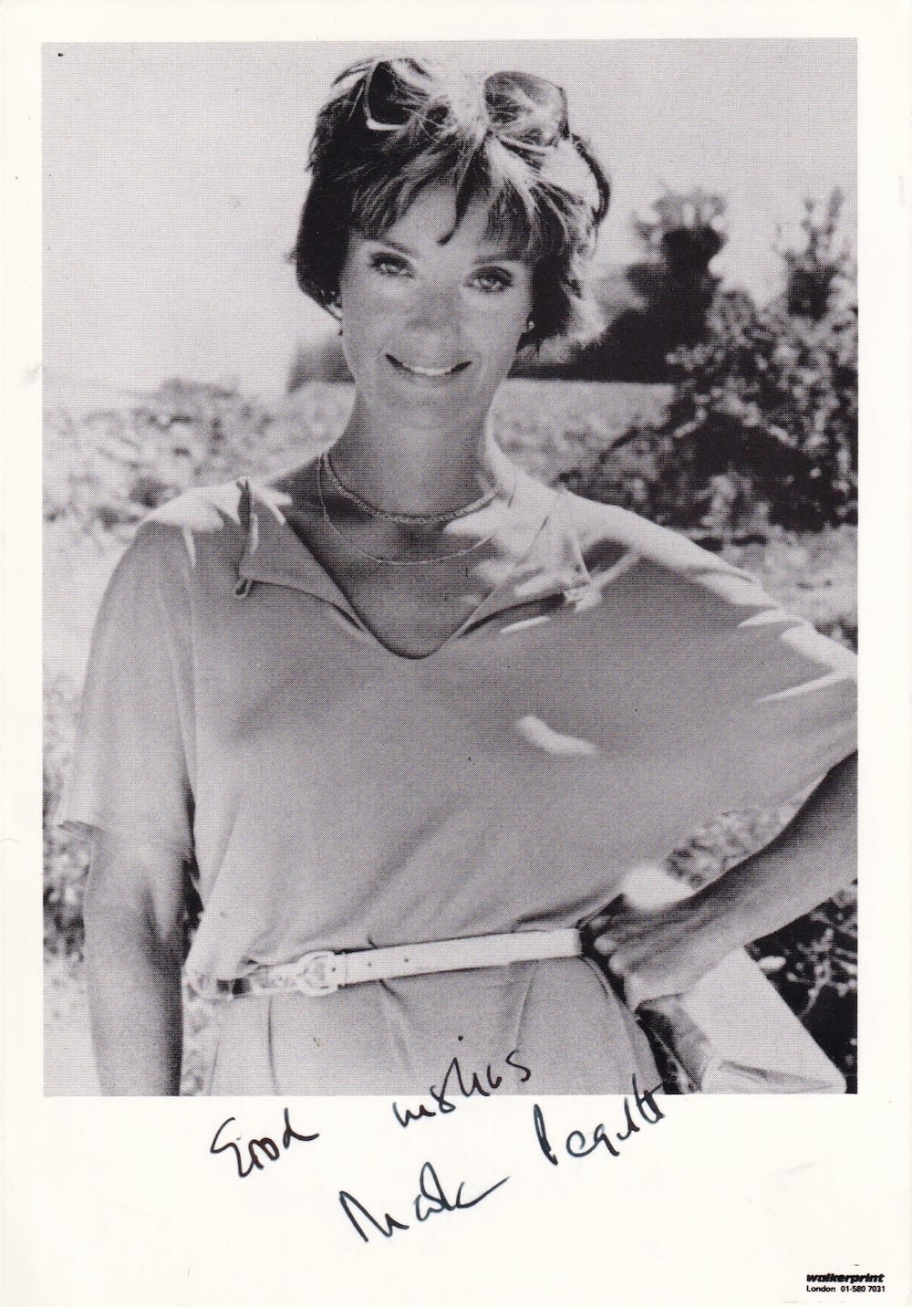 Lot 132: Nicola Pagett, British Actress, 6x4 inch Signed Photo....