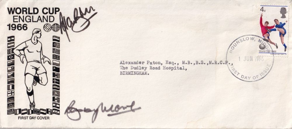Lot 154: Bobby Moore & Alan Ball, 1966 World Cup,...