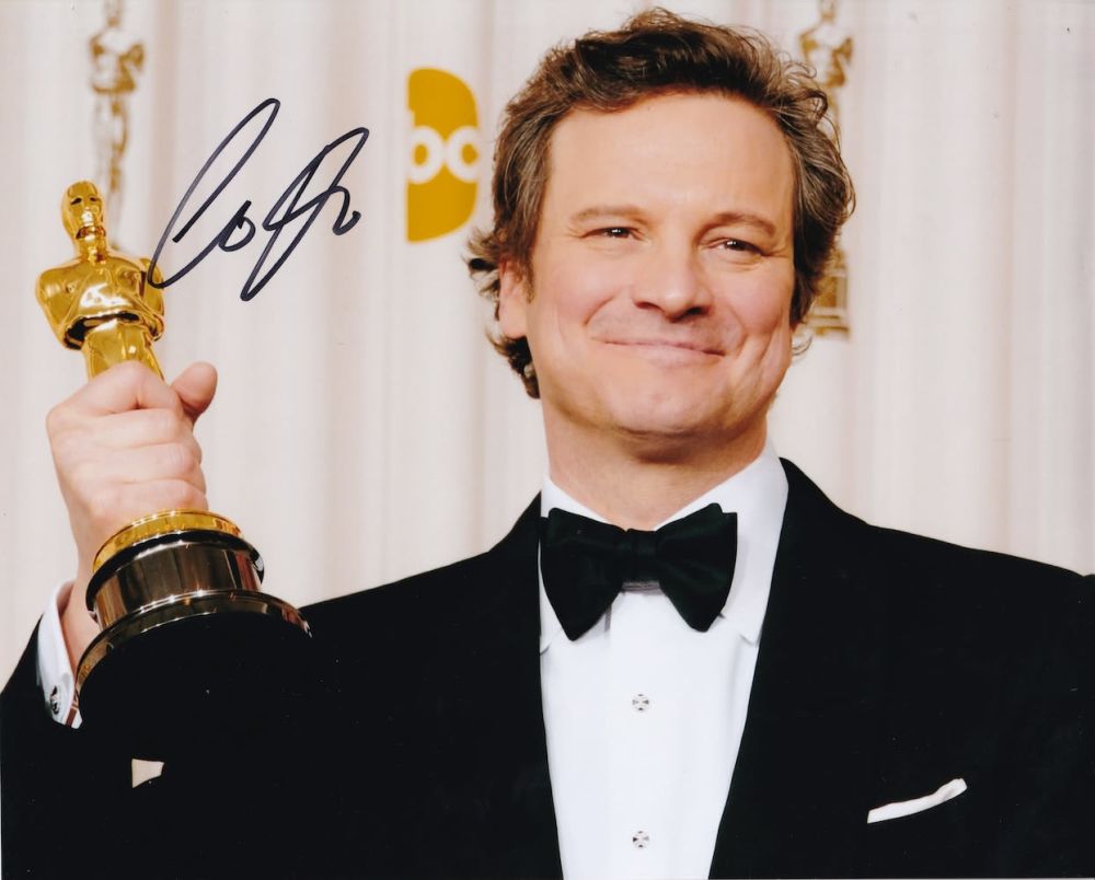 Lot 166: Colin Firth, Bridget Jones Film Actor, 10x8 inch...