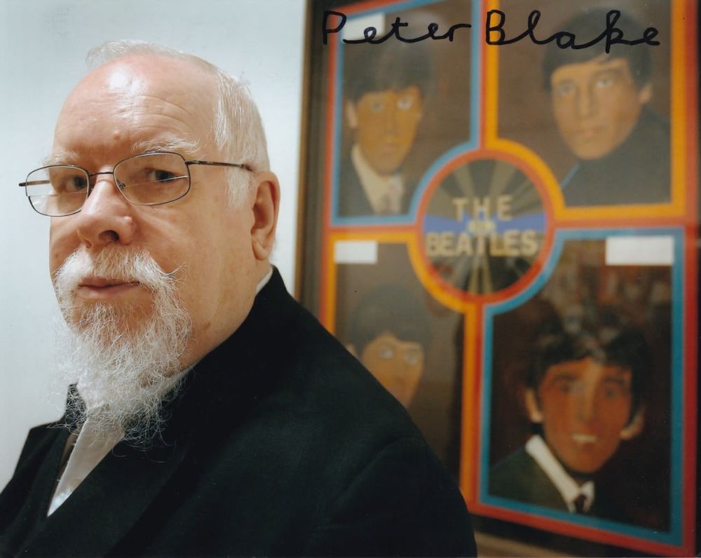 Lot 195: Peter Blake, Beatles Artist, 10x8 inch Signed Photo....