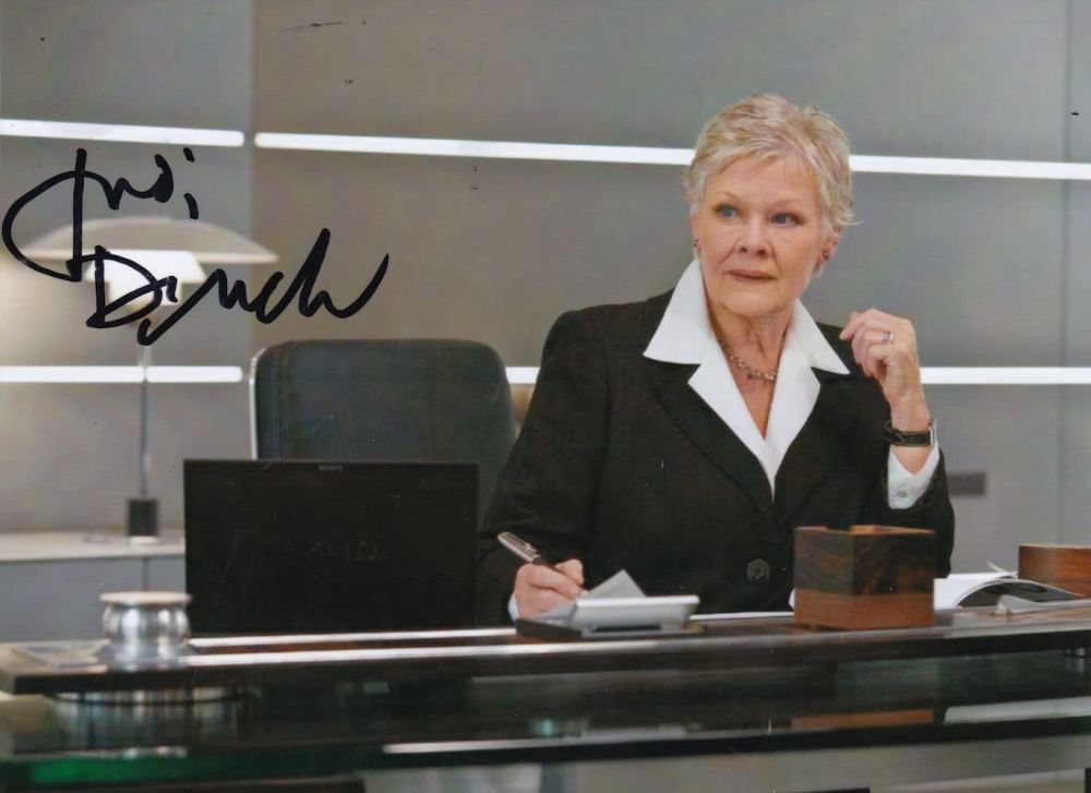 Lot 204: Judi Dench, James Bond Film Actress, 7x5 inch...
