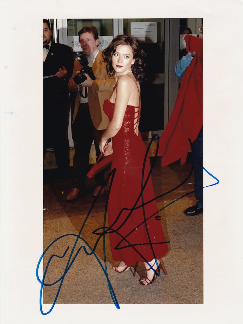 Lot 205: Anna Friel, Popular British Actress, 8x6 inch Signed...