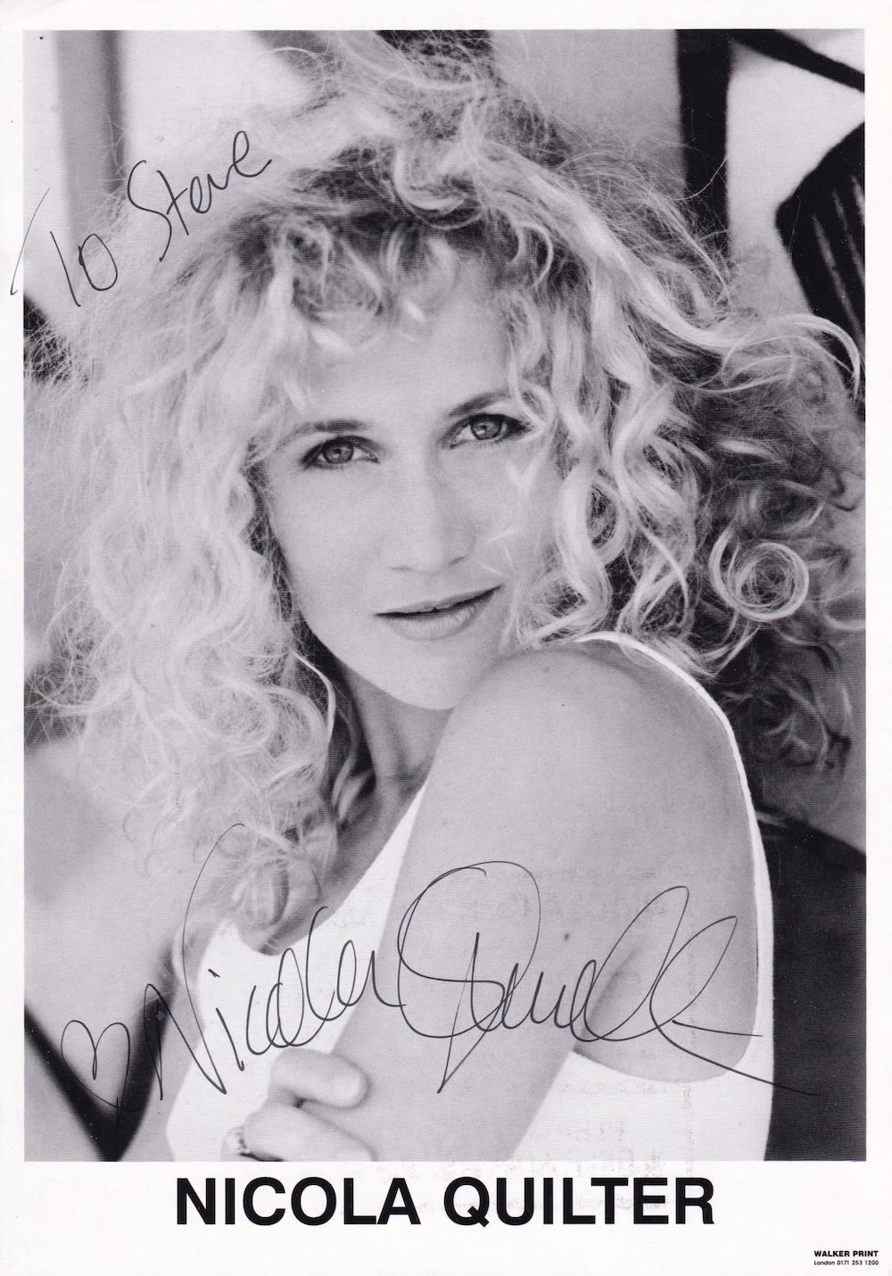 Lot 206: Nicola Quilter, Home & Away Actress, 8x6 inch...