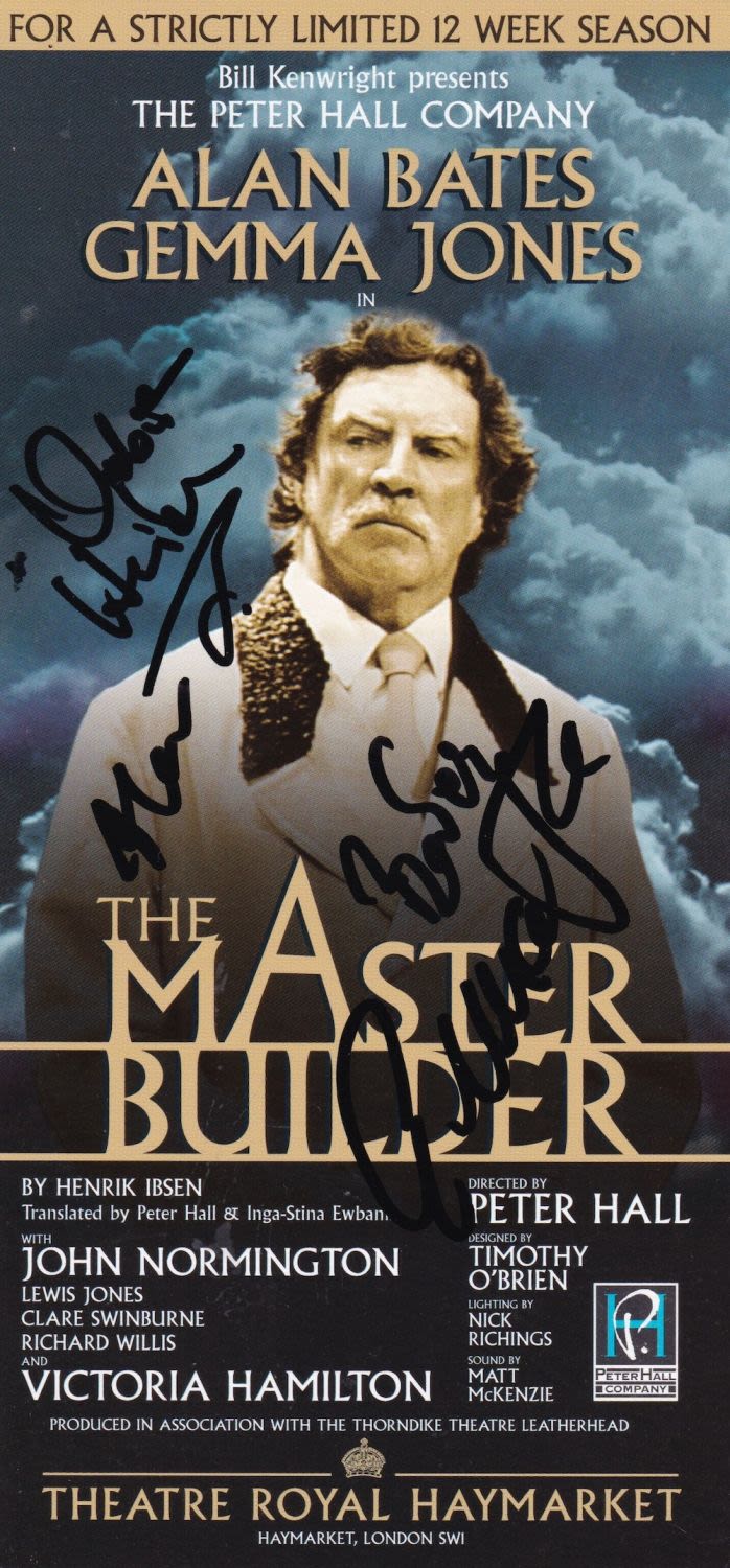 Lot 209: Alan Bates, Gemma Jones, Popular Actors, Signed Theatre...
