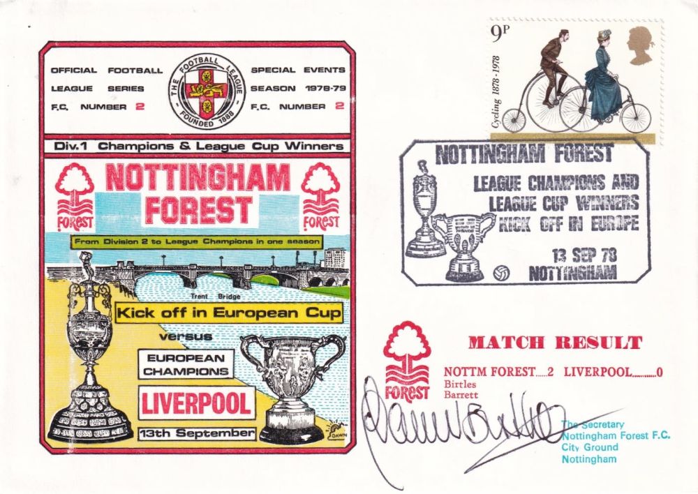 Lot 217: Gary Birtles, Nottingham Forest Legend, Signed FDC. Good...