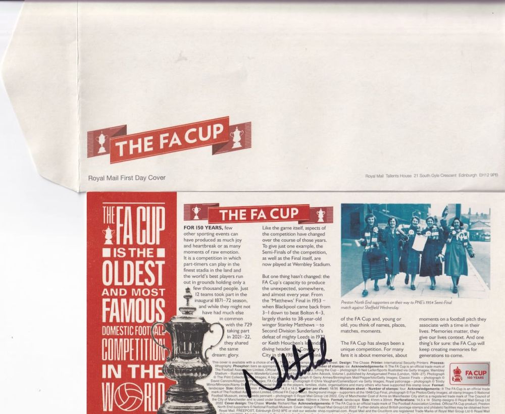 Lot 238: Norman Whiteside, Manchester United Legend, Signed FA Cup...