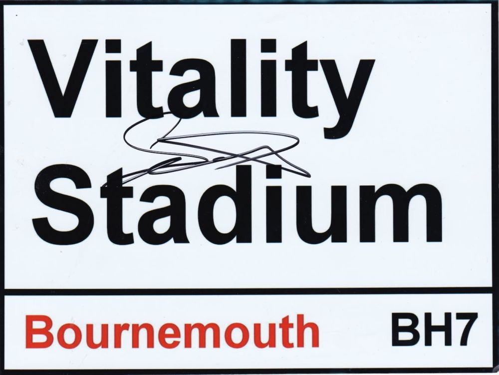 Lot 249: Scott Parker, Bournemouth Manager, Signed 8x6 inch Metal...