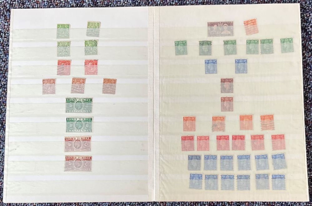 Lot 324: GB stockbook. Contains QV, EVII, GV, GVI. Good...