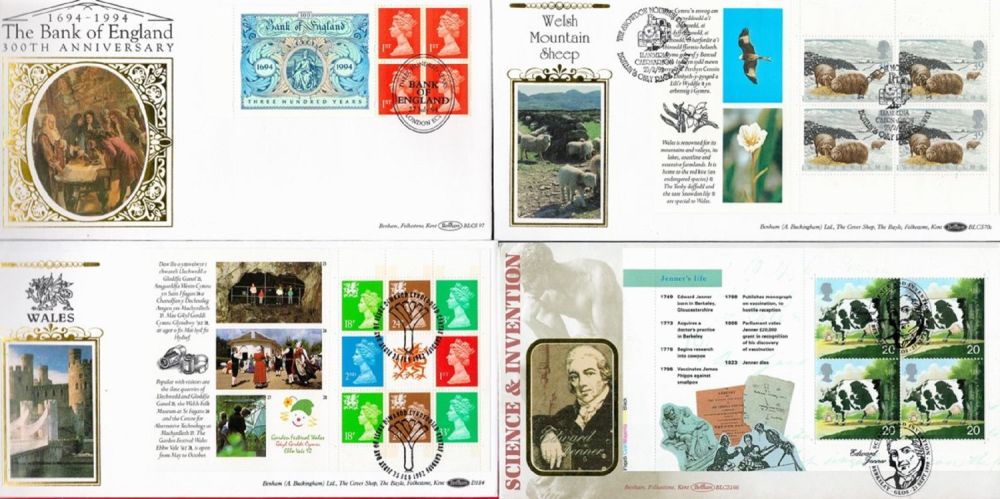 Lot 352: 4 x Benham FDCs with various different Stamps...