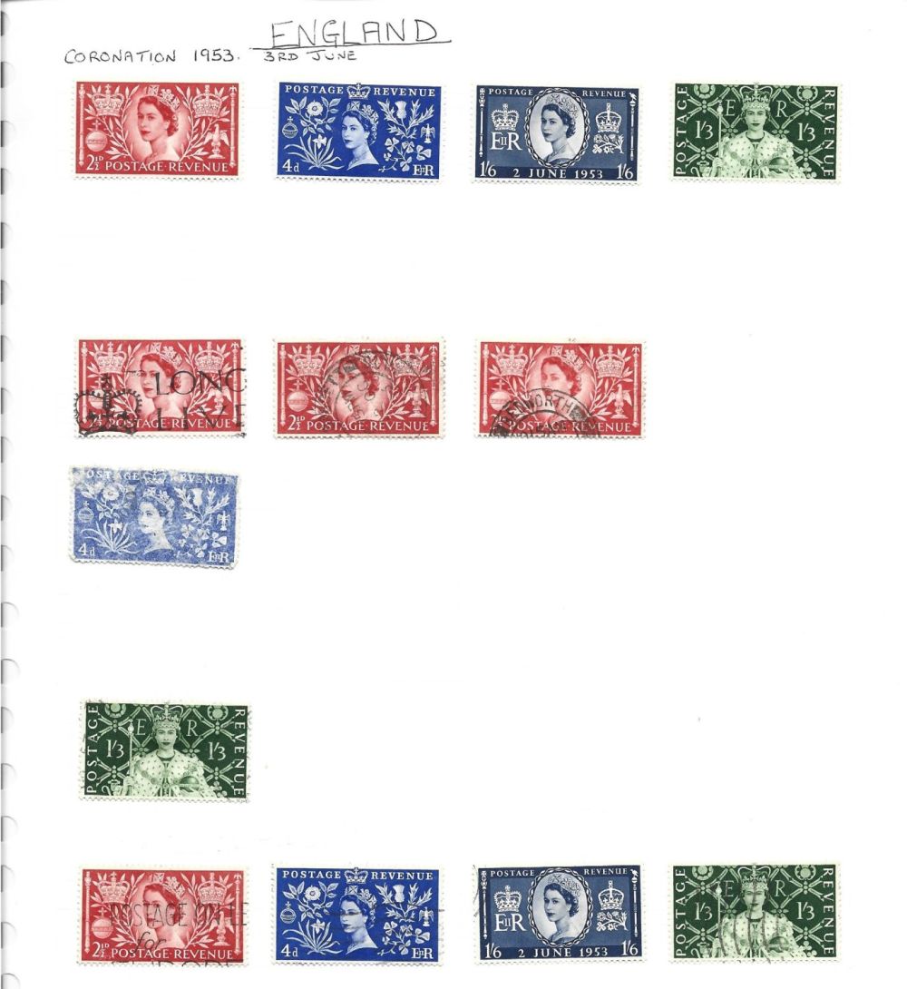 Lot 353: GB - QEII stamp collection on 7 loose...