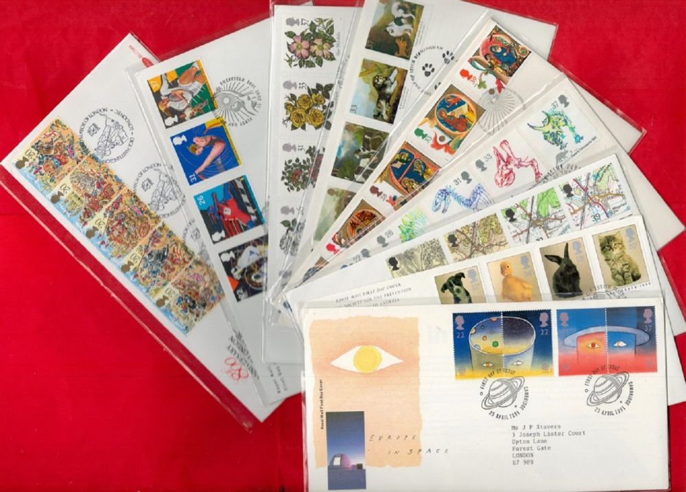 Lot 354: 9 x FDCs with various designs Stamps and...