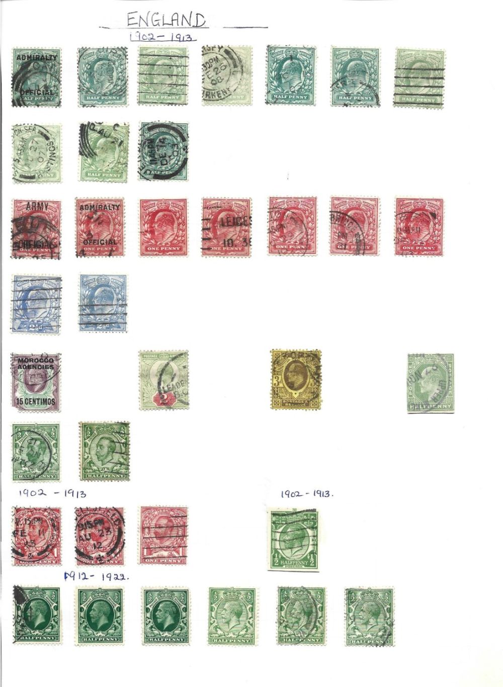 Lot 360: EVII and GV 1902/1922 stamps on loose album...