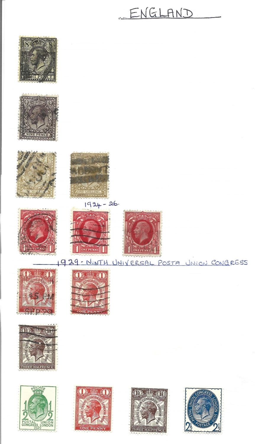 Lot 363: GV GB stamps on loose album pages. 16...