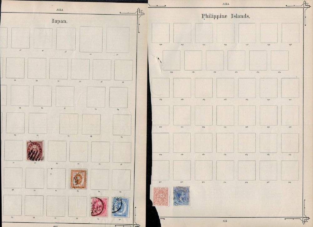 Lot 383: 6 Pages From Old Stamp Album 10 Stamps...