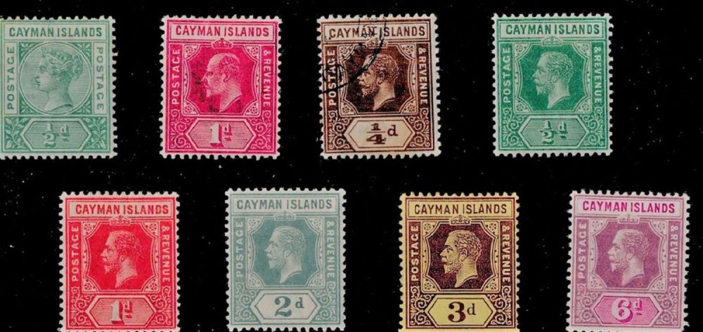 Lot 394: 8 Stamps from Cayman Island Most Mint Stamps...
