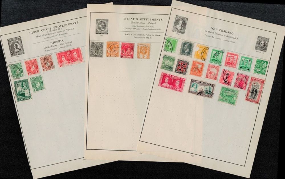 Lot 430: 16 Pages of British Common Wealth from N-T,...