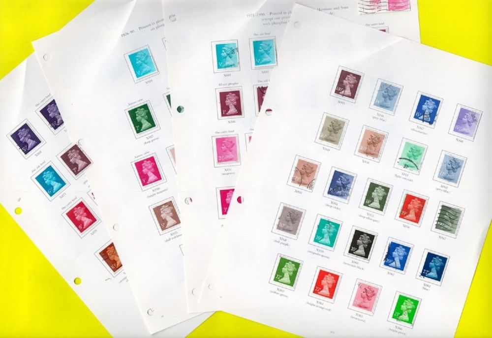 Lot 459: British Stamp Collection featuring new stamps with colour...