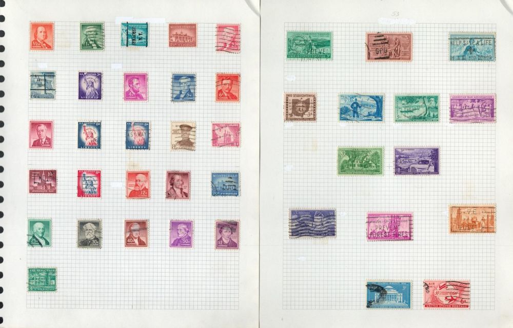 Lot 487: USA used Stamps in an Album containing approx....