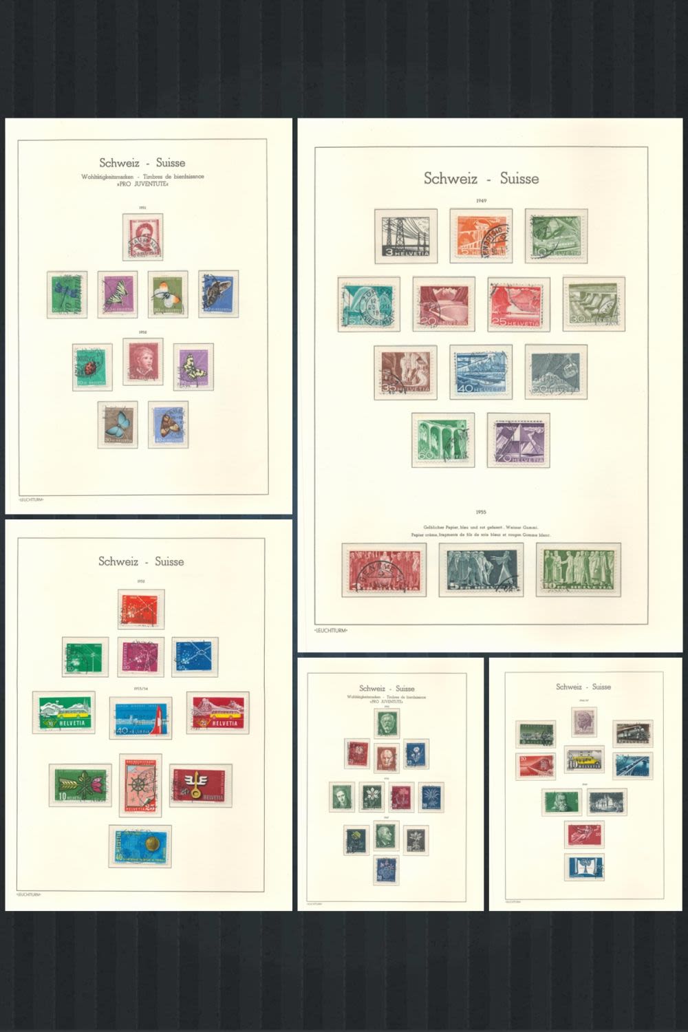 Lot 489: Switzerland used Stamps in a Schweiz Album containing...