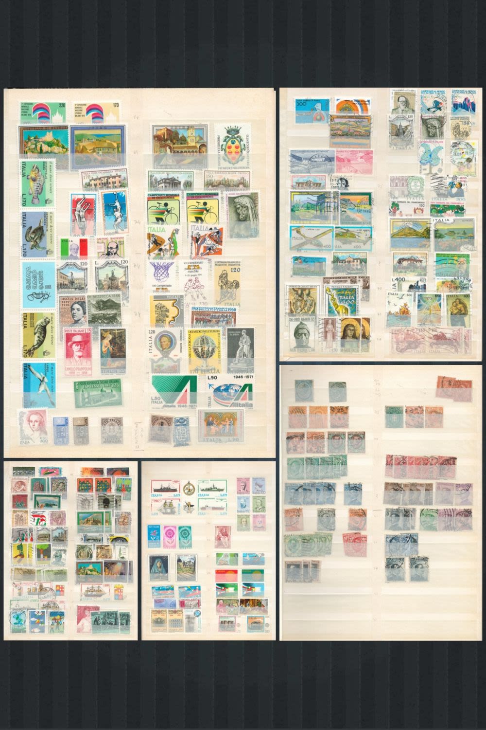 Lot 497: Italy Stockbook with Mint & Used Stamps, approx....
