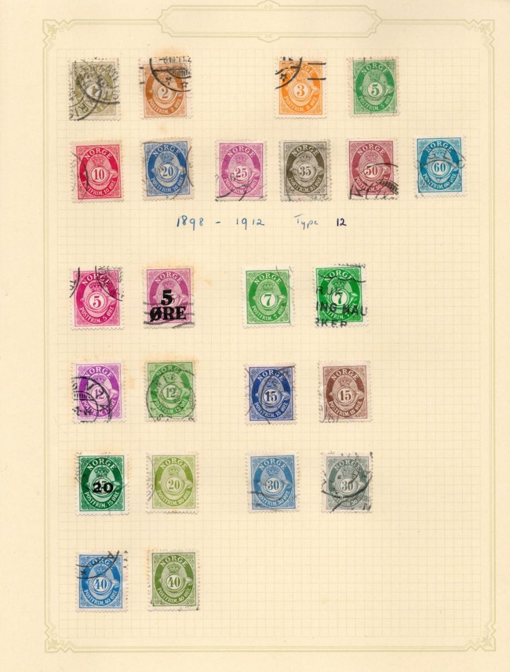 Lot 500: Norway used Stamps in a Stanley Gibbons Album...