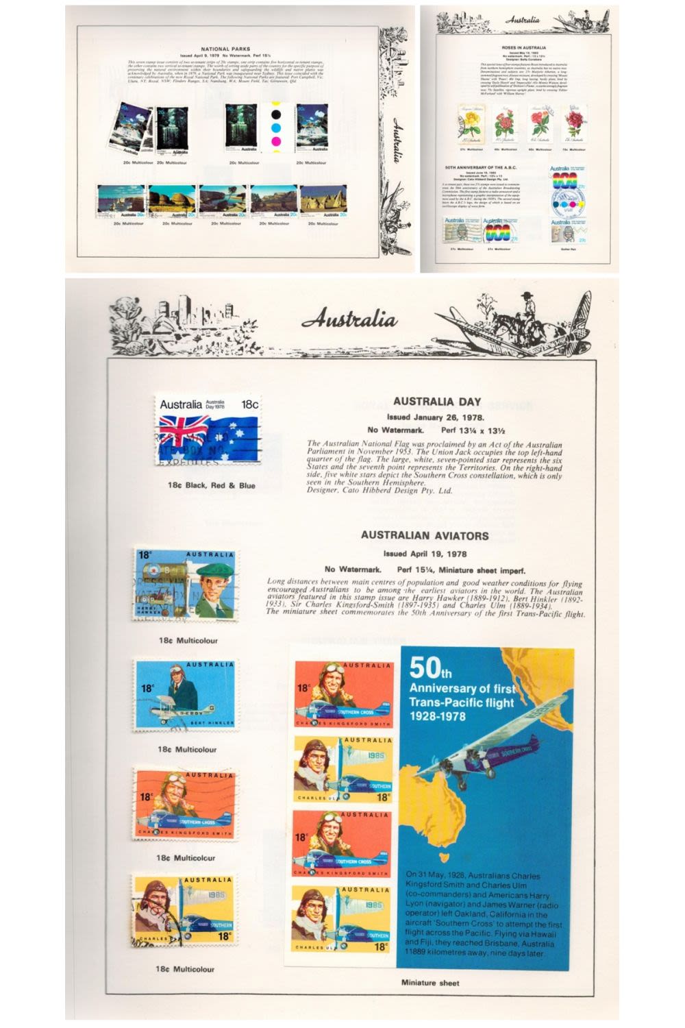 Lot 502: Australia used & mint Stamps in a Seven...