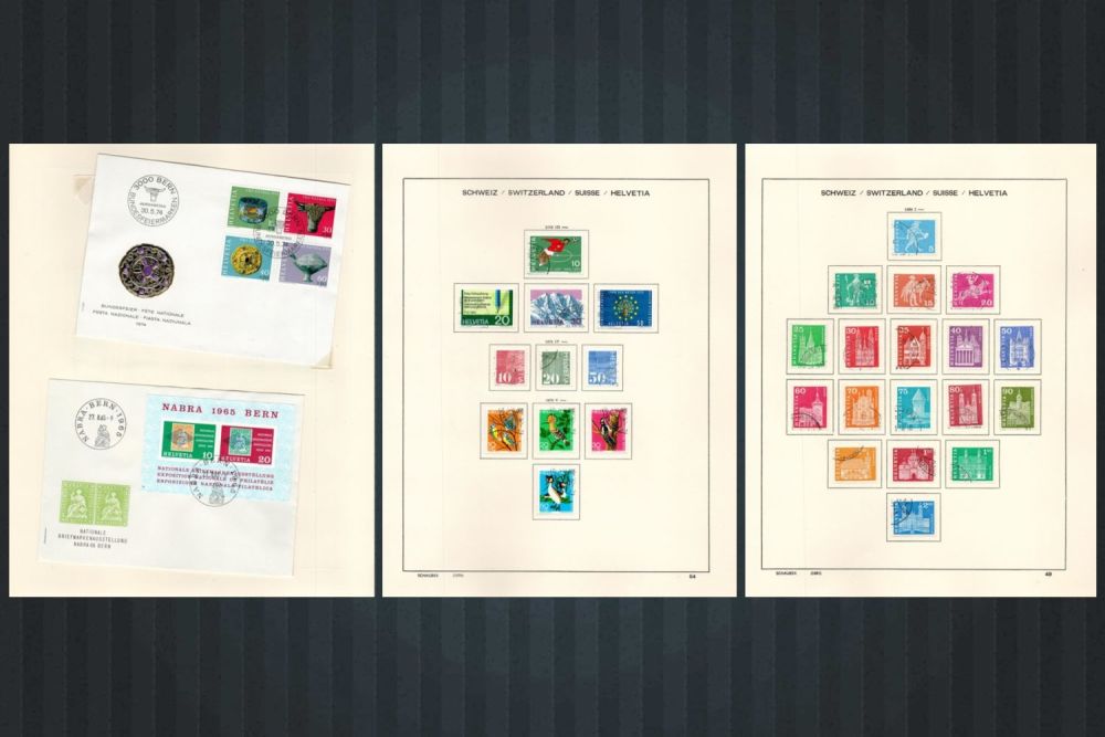 Lot 503: Switzerland used Stamps in a printed Album containing...
