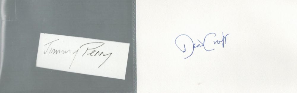 Lot 62: Jimmy Perry and David Croft signature pieces, English...