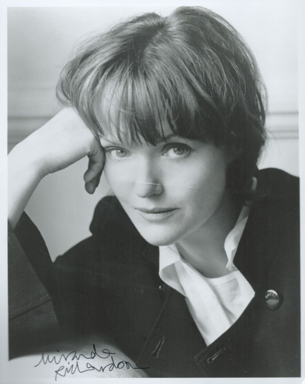 Lot 63: Miranda Richardson signed 10 x 8 inch b/w...