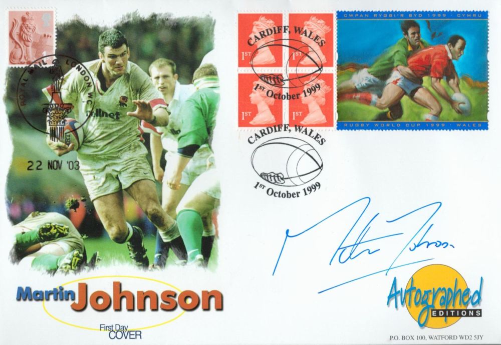 Lot 70: Rugby Martin Johnson signed 1999 Rugby booklet Autographed...