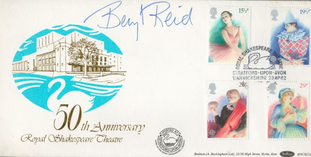 Lot 72: Actress Beryl Reid signed 1982 Benham British Theatres...