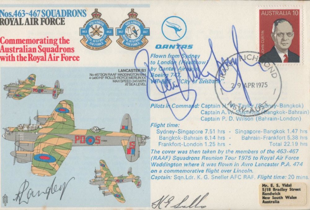 Lot 84: Jurassic Park actor Richard Attenborough signed Australian RAF...