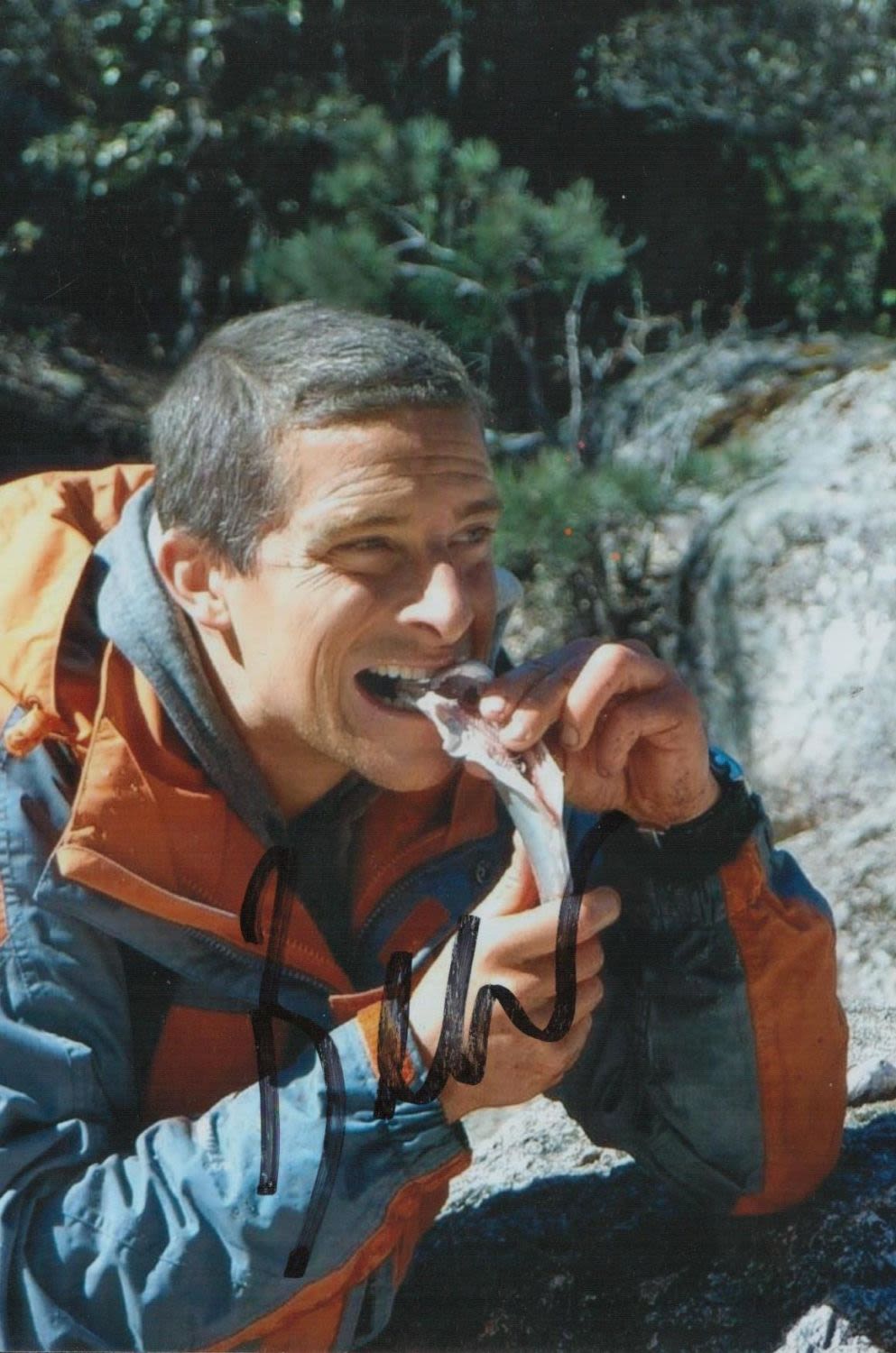 Lot 86: Bear Grylls signed 6 x 4 inch colour...