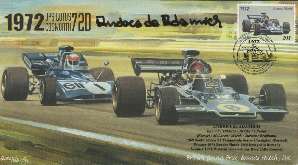Lot 106: Motor Racing Andrea de Adamich signed 2000 Grand...