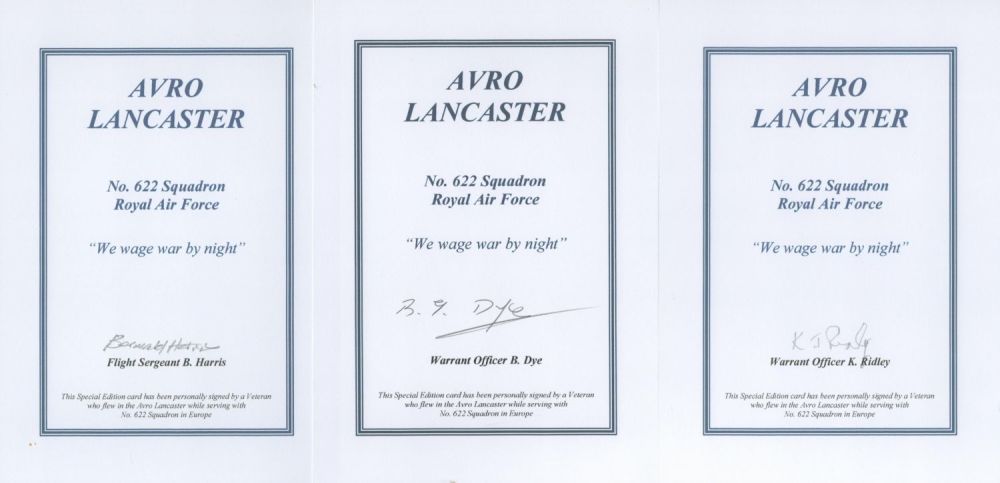 Lot 119: WW2 Avro Lancaster veterans collection of 5 signed...