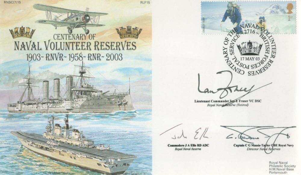 Lot 127: Navy Reserves cover signed by Lt Cdr Ian...