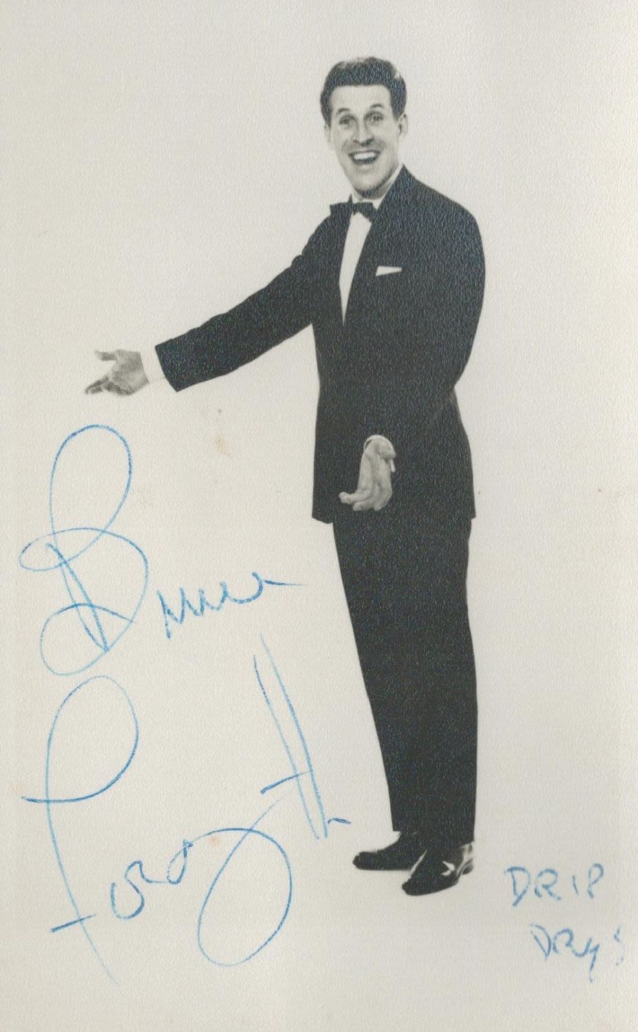 Lot 144: Actor Bruce Forsyth signed 6 x 4 inch...