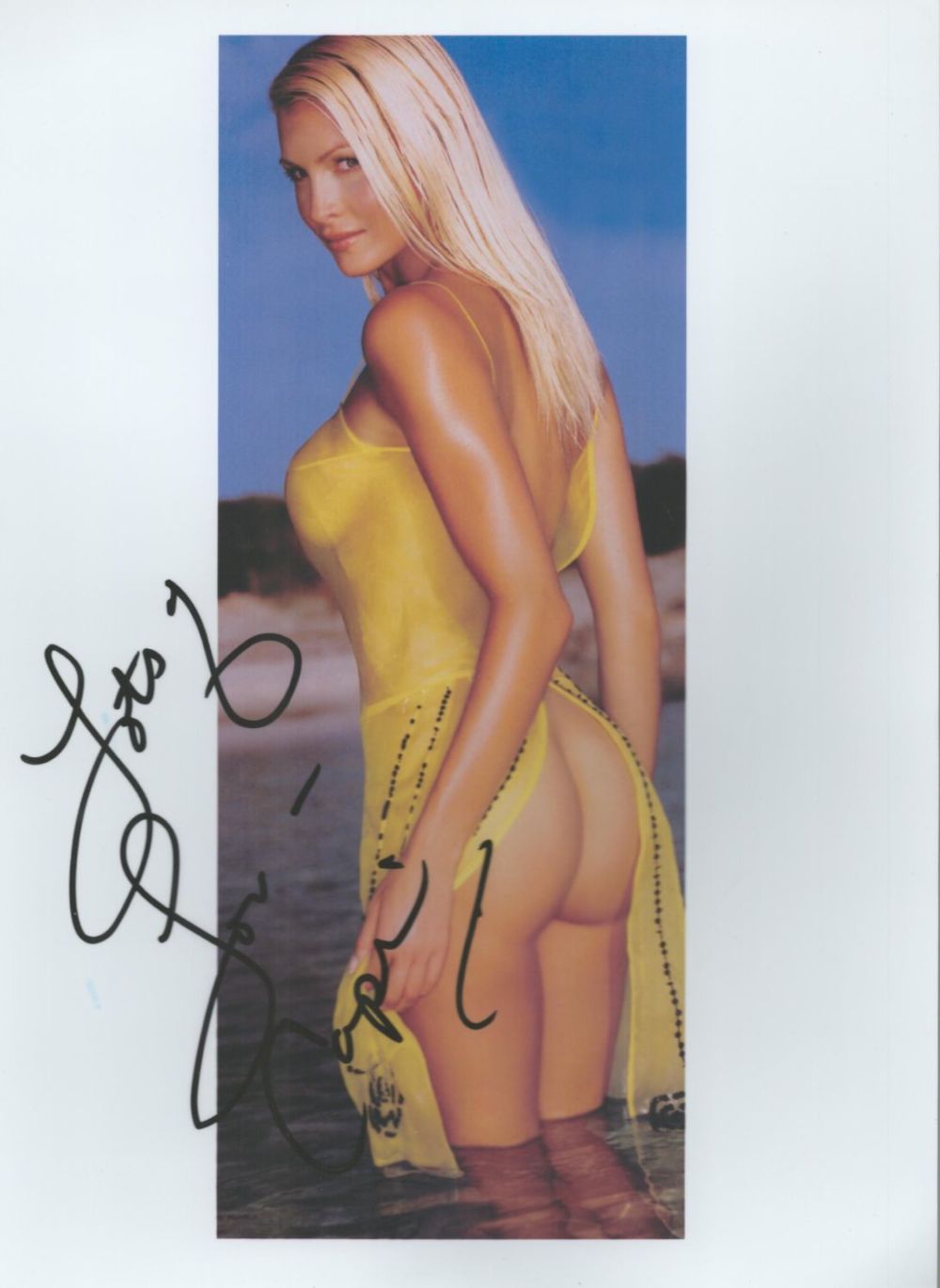 Lot 146: Model Caprice signed sexy 12 x 8 inch...